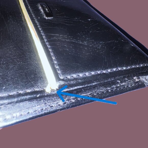 Claudio Ferrici Black Leather Wallet Extra Long Fold Out Unisex Wallet EUC - Picture 11 of 12